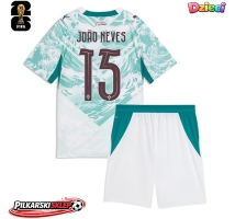 Portugalia Joao Neves #15 Koszulka Wyjazdowa dzieci MŚ 2026 Krótki Rękaw (+ krótkie spodenki)